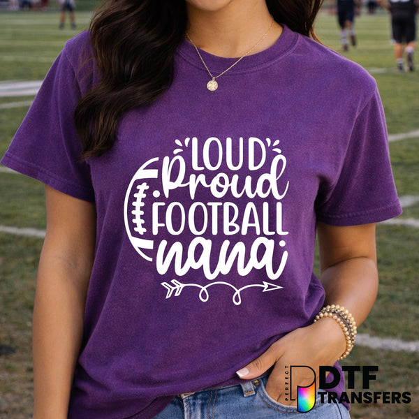 Loud Proud Football Nana – Football DTF Transfer