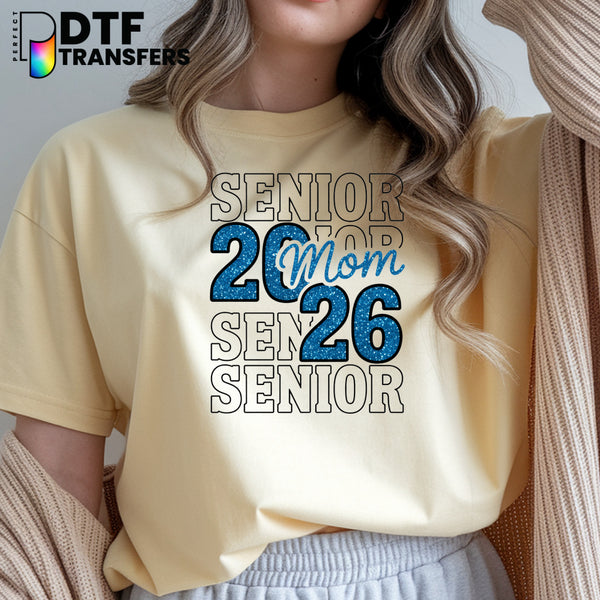 Senior Stack Mom 2026 – Teacher DTF Transfer