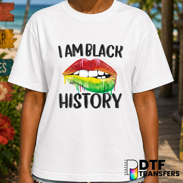 I Am Black History – Black History Month DTF Transfer