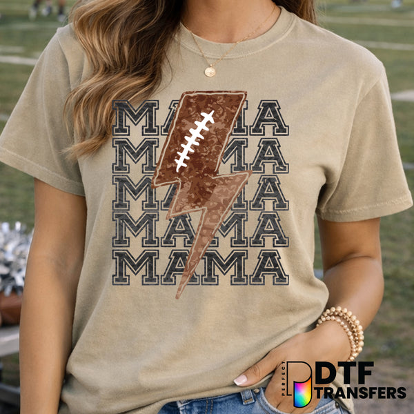 Football Mama with Lightning Bolt – Football DTF Transfer