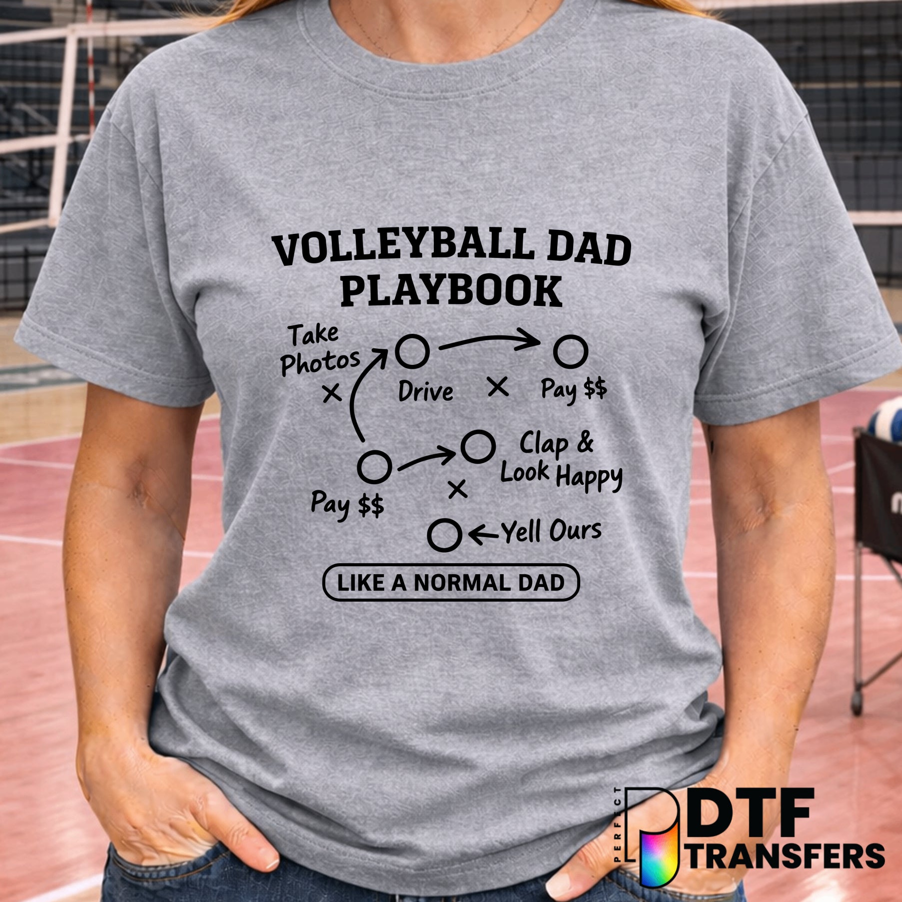 Volleyball Dad Playbook – Volleyball DTF Transfer