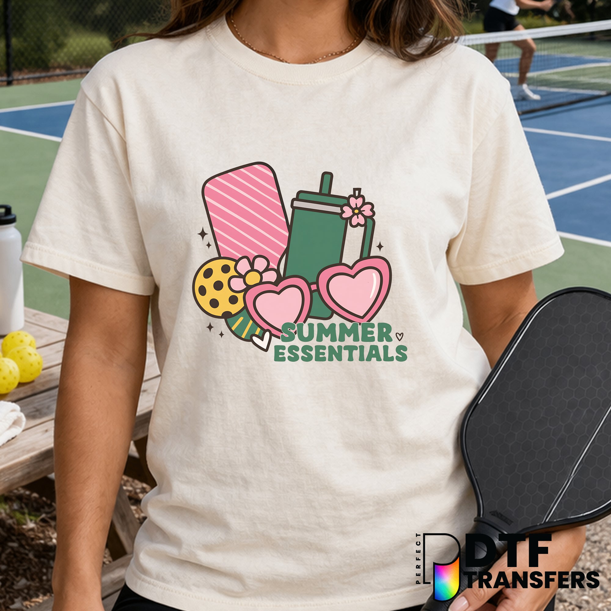 Pickleball Summer Essentials – Pickleball DTF Transfer