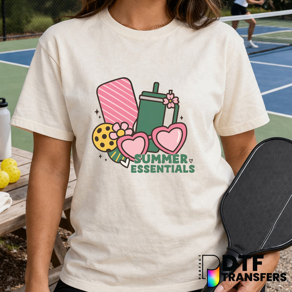 Pickleball Summer Essentials – Pickleball DTF Transfer