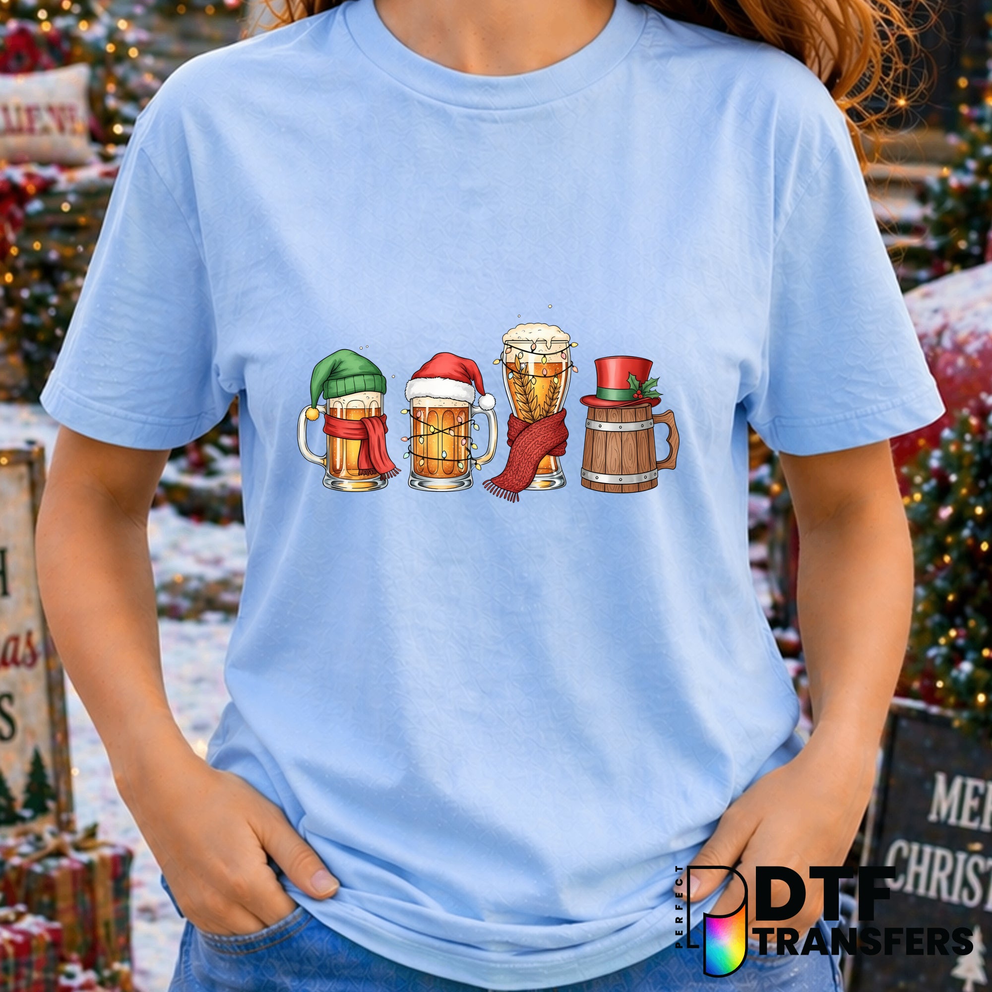 HAVE A BEER-Y CHRISTMAS – Christmas DTF Transfer