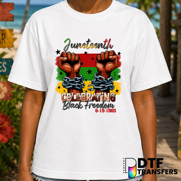 Juneteenth Celebrating Black Freedom 1865 – Black History Month DTF Transfer