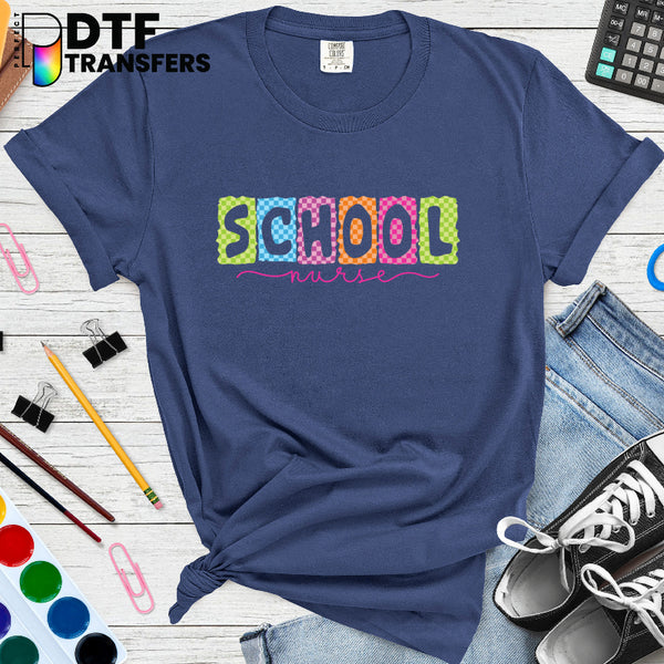 School Nurse Script Text – School Nurse DTF Transfer