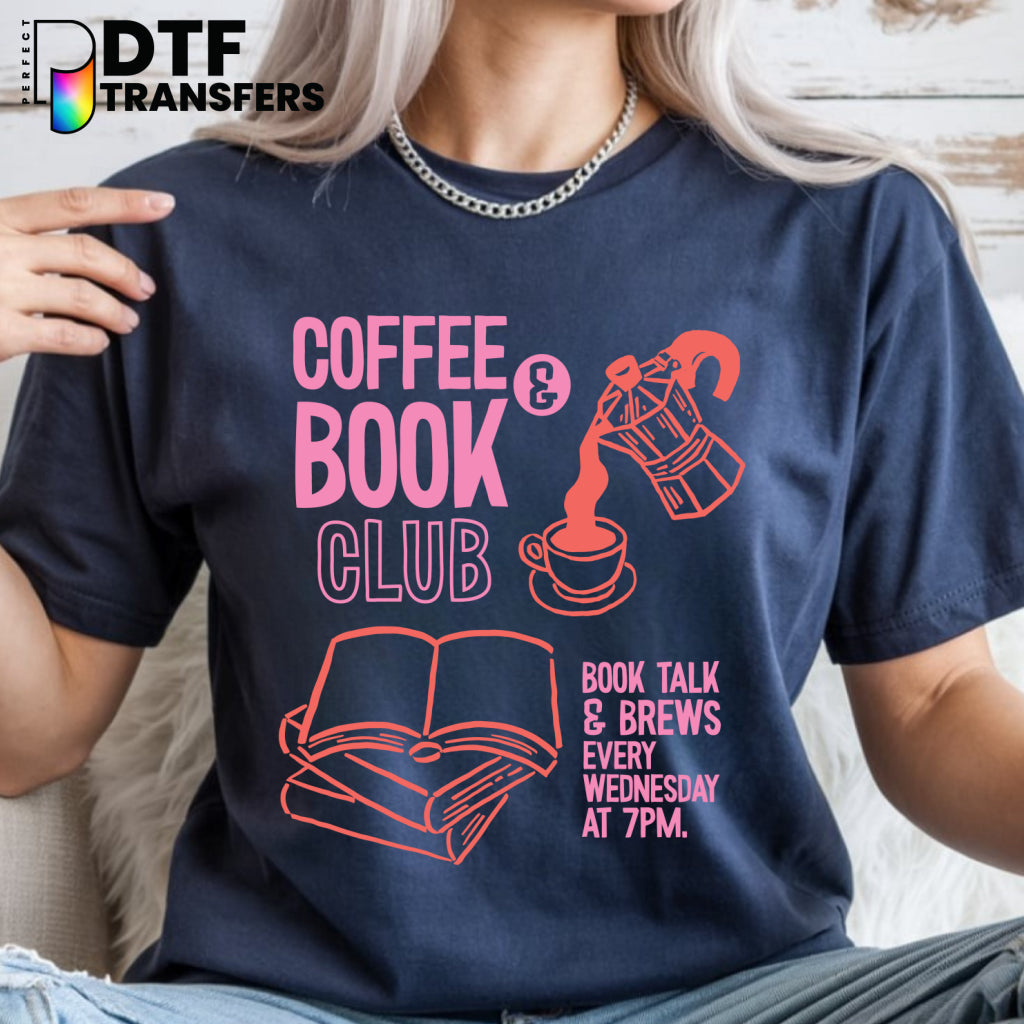 Coffee Books & Red Wine – Teacher DTF Transfer