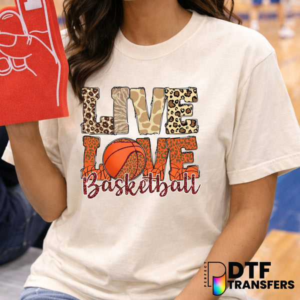 LIVE LOVE BASKETBALL – Basketball DTF Transfer