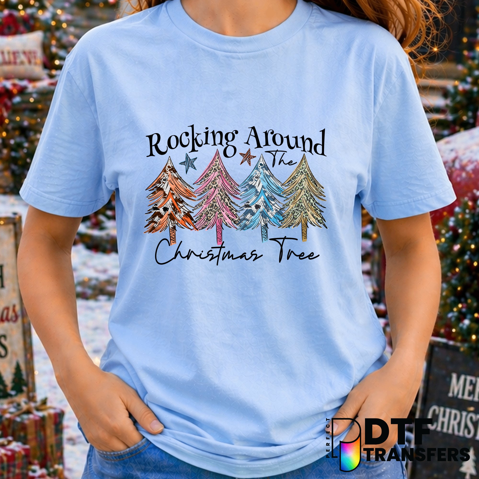 Rocking Around the Christmas Tree – Christmas DTF Transfer