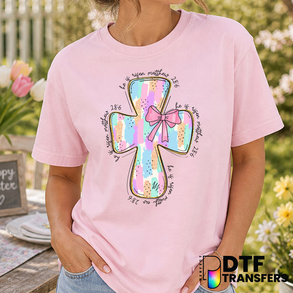 He Is Risen Matthew 28:6 – Easter DTF Transfer