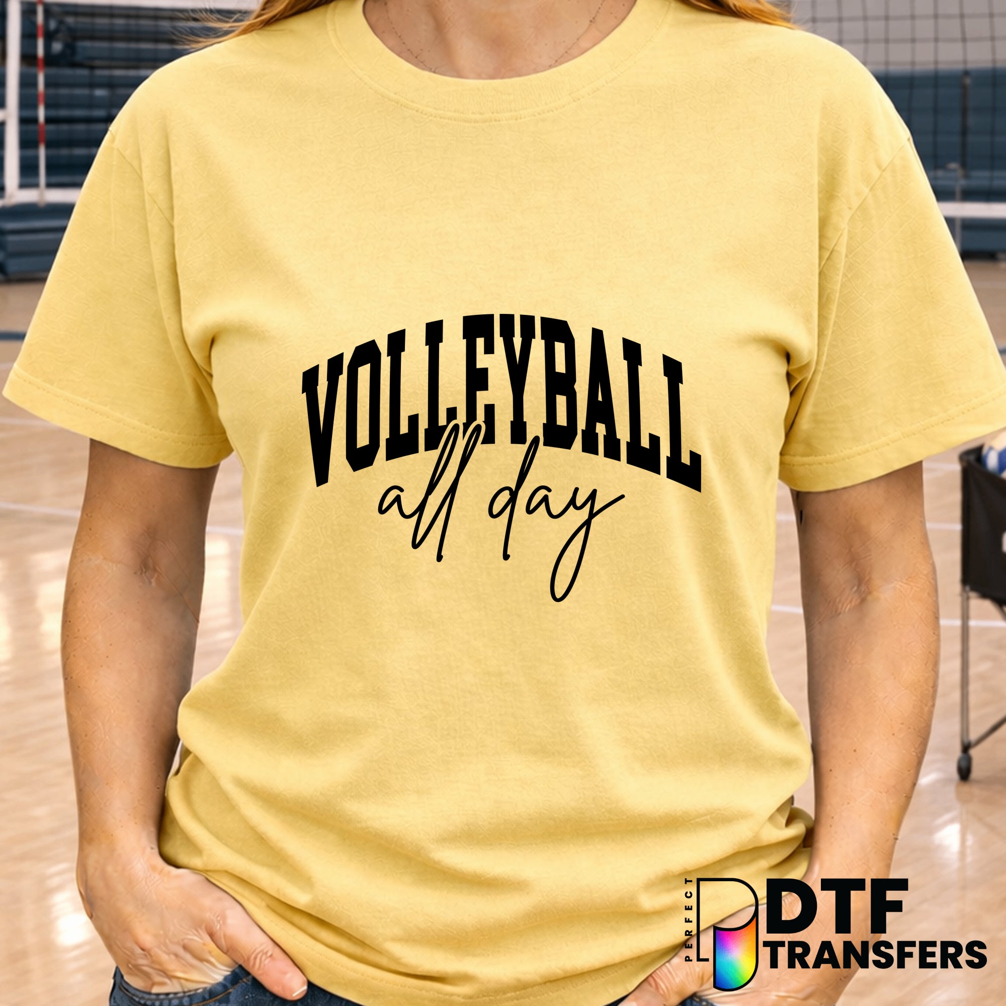 Volleyball All Day – Volleyball DTF Transfer