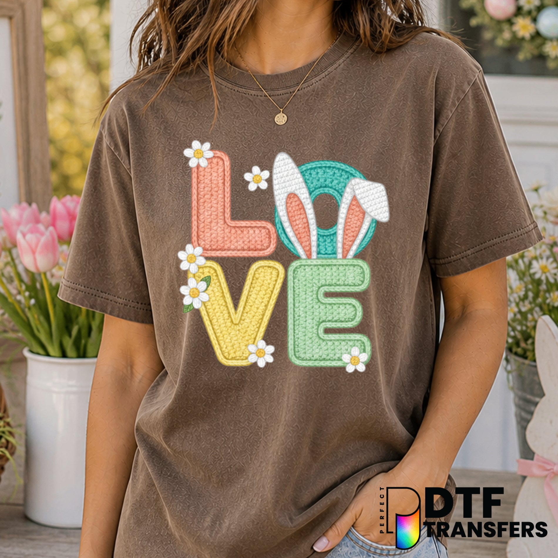 LOVE Easter Bunny – Easter DTF Transfer