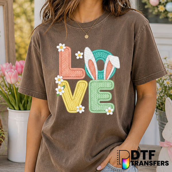 LOVE Easter Bunny – Easter DTF Transfer