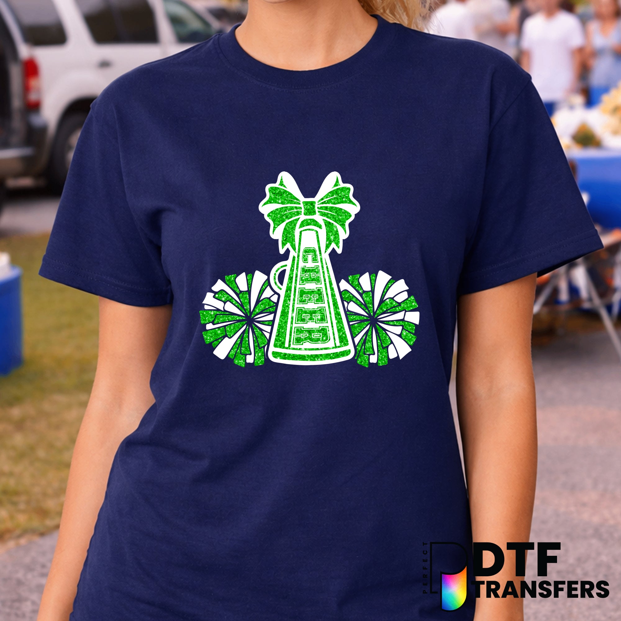 Pom Poms and Megaphone – Cheerleading DTF Transfer