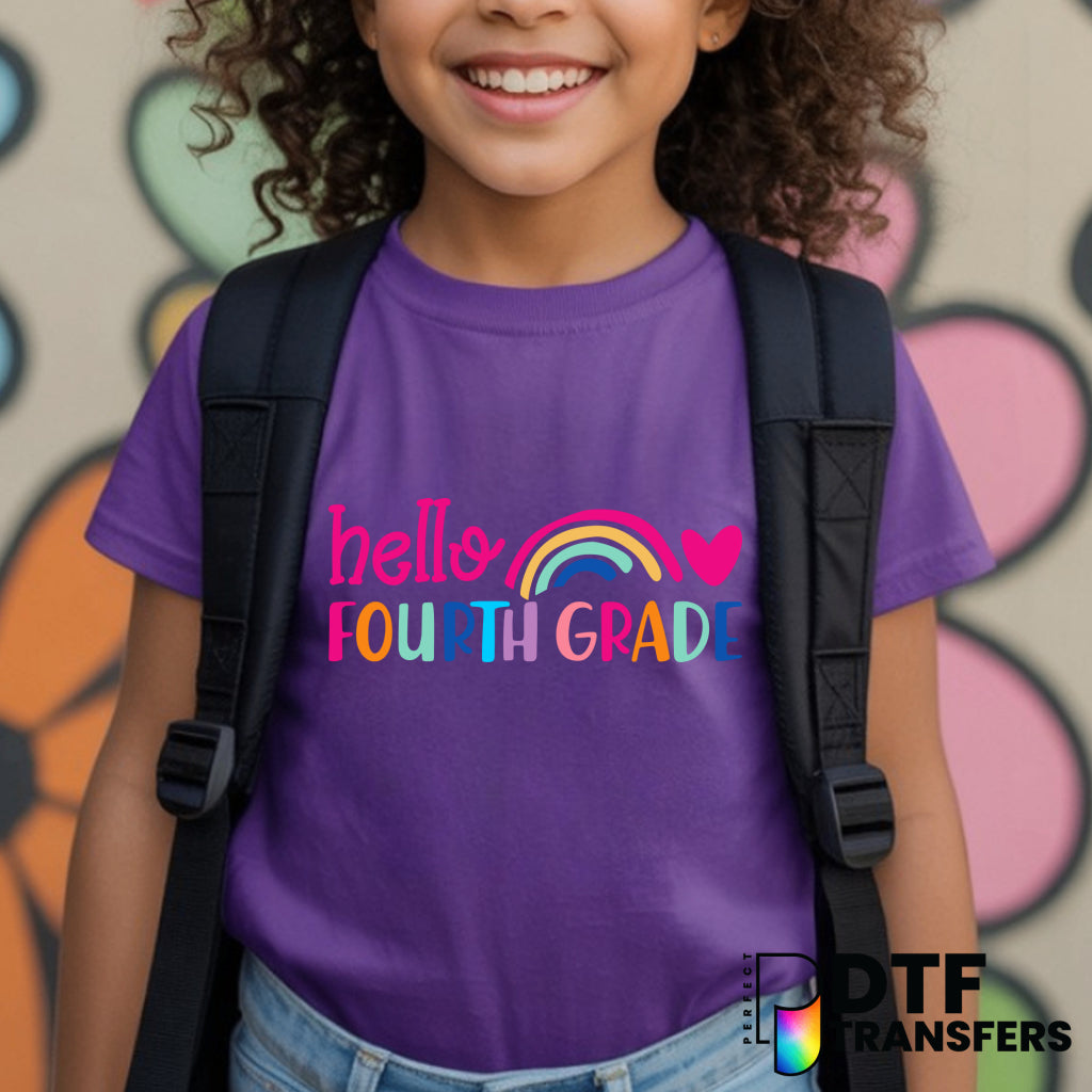 Hello Fourth Grade – Teacher DTF Transfer