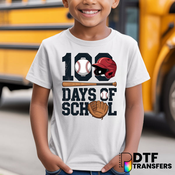 100 DAYS OF SCHOOL – Baseball Theme Teacher DTF Transfer