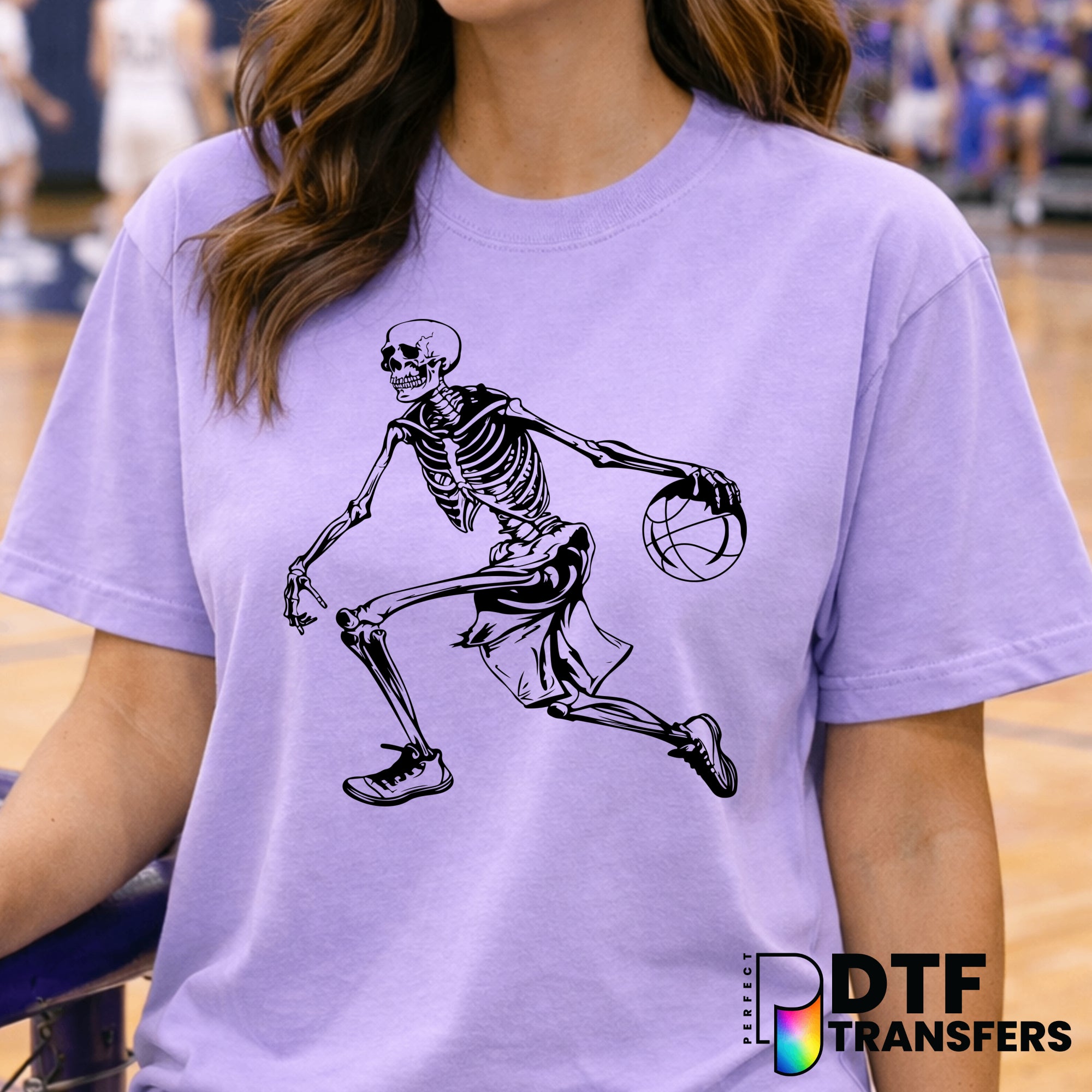 Skeleton Dribbling Basketball – Basketball DTF Transfer