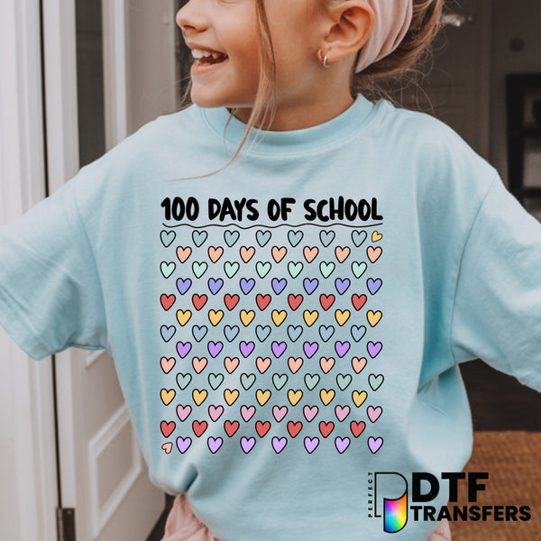 100 Days Hearts – Teacher DTF Transfer