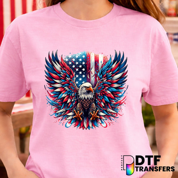 Eagle American Flag – Fourth of July DTF Transfer