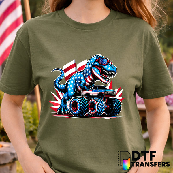 T-RED Monster Truck – Fourth of July DTF Transfer