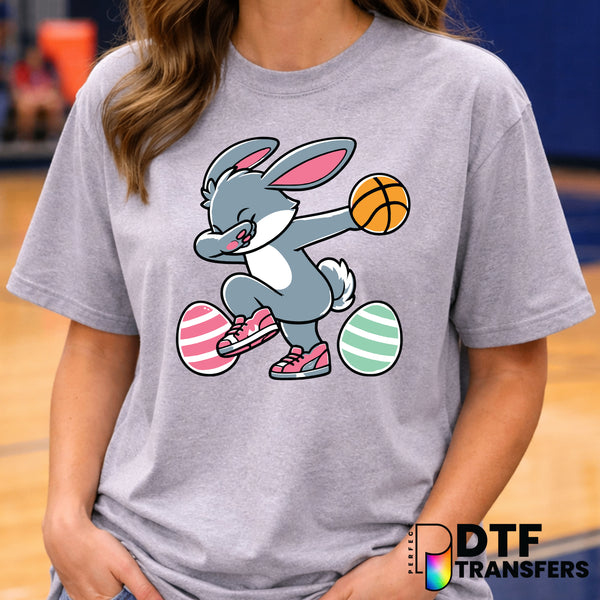 Dabbing Bunny Basketball – DTF Transfer
