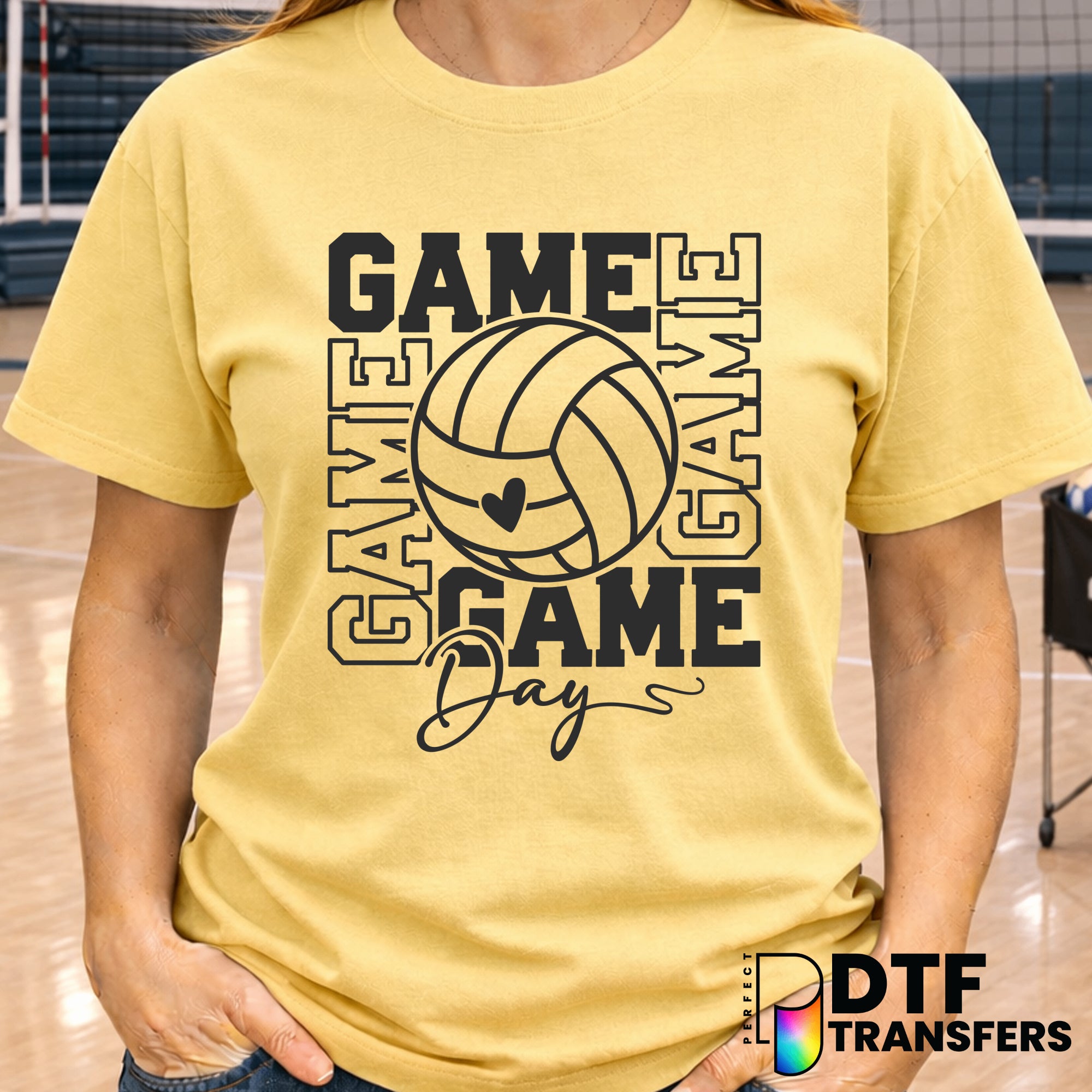 Game Day Volleyball Varsity Heart – DTF Transfer