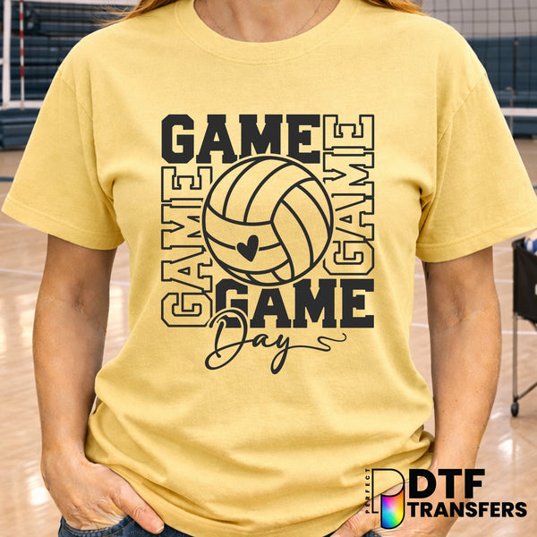 Game Day Volleyball Varsity Heart – DTF Transfer