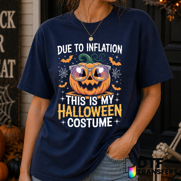 Due to Inflation This is My Halloween Costume – Halloween DTF Transfer
