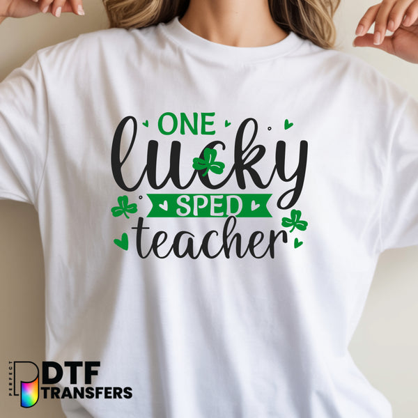 One Lucky SPED Teacher – Special Education DTF Transfer
