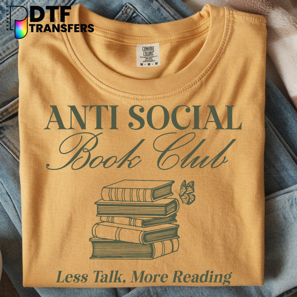 Antisocial Book Club – Teacher DTF Transfer