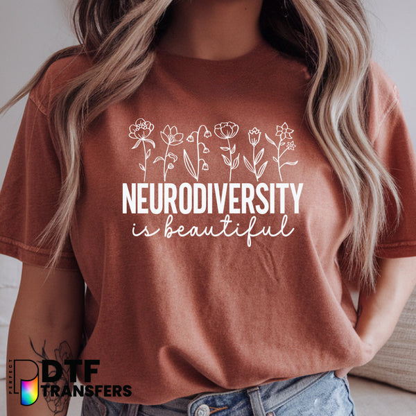 Neurodiversity Is Beautiful Rainbow – Special Education DTF Transfer
