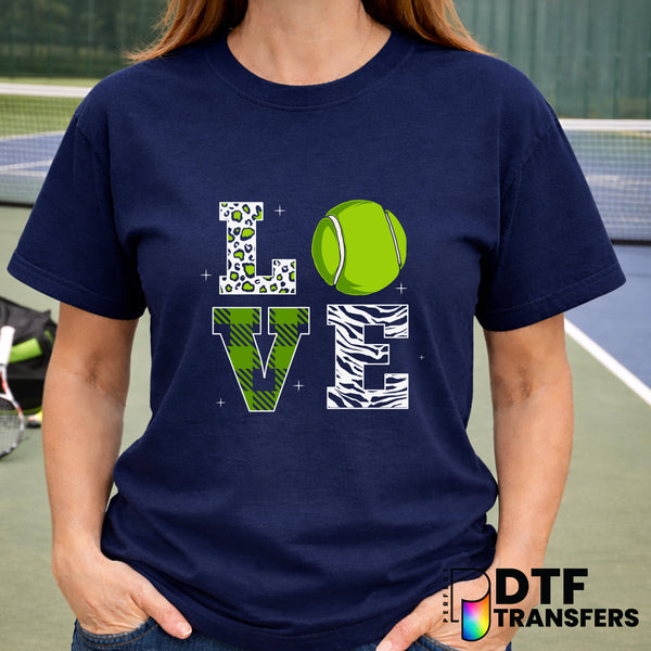 LOVE Tennis Ball – Tennis DTF Transfer