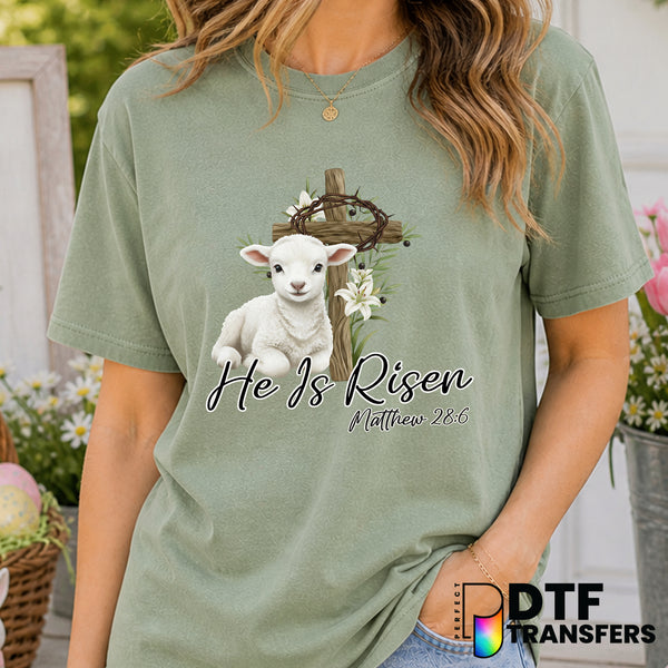 He is Risen Matthew 28:6 – Easter DTF Transfer