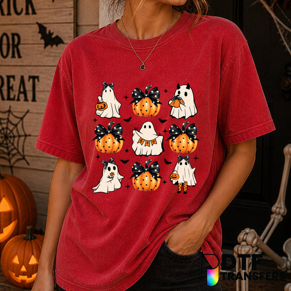Coquette Spooky Bow Collage Halloween – DTF Transfer