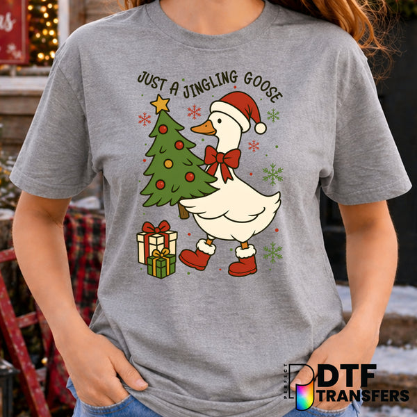 Just A Jingling Goose – Christmas DTF Transfer