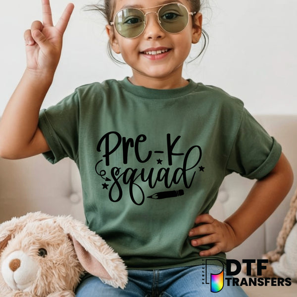 Pre-K Squad Pre K – Teacher DTF Transfer