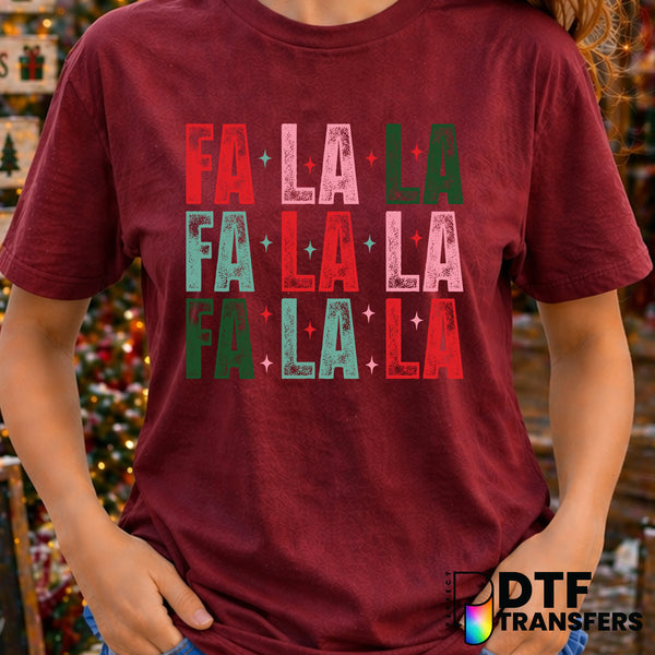 Fa La La – Christmas DTF Transfer