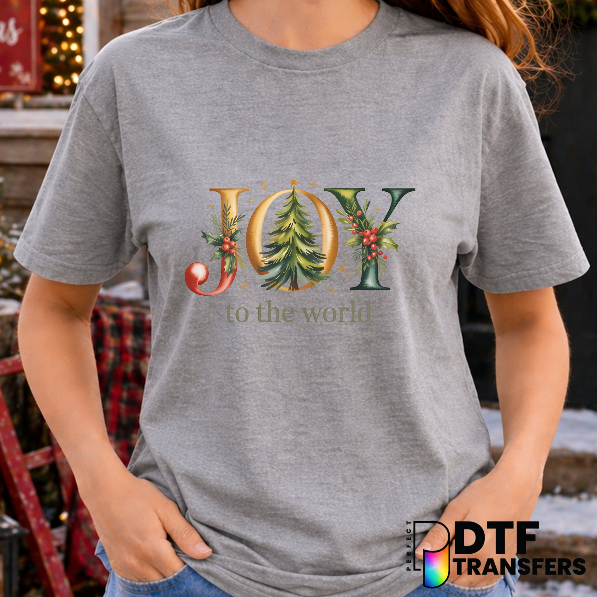 Joy To The World – Christmas DTF Transfer