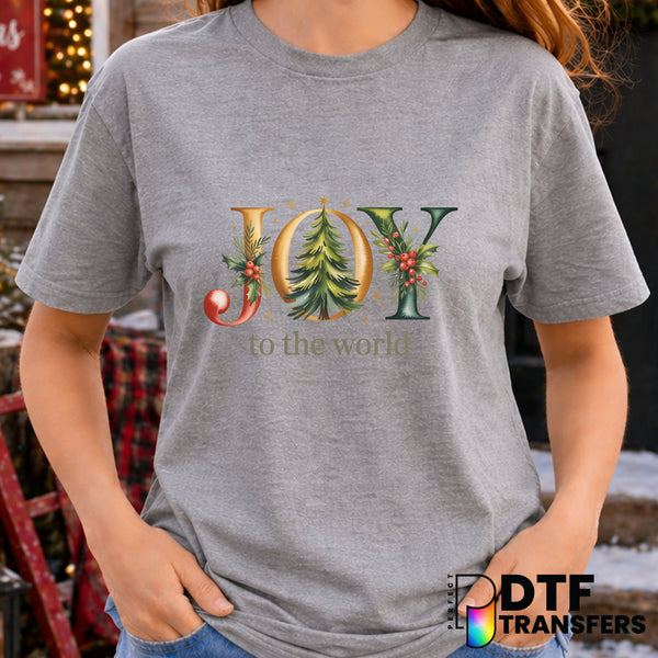 Joy To The World – Christmas DTF Transfer