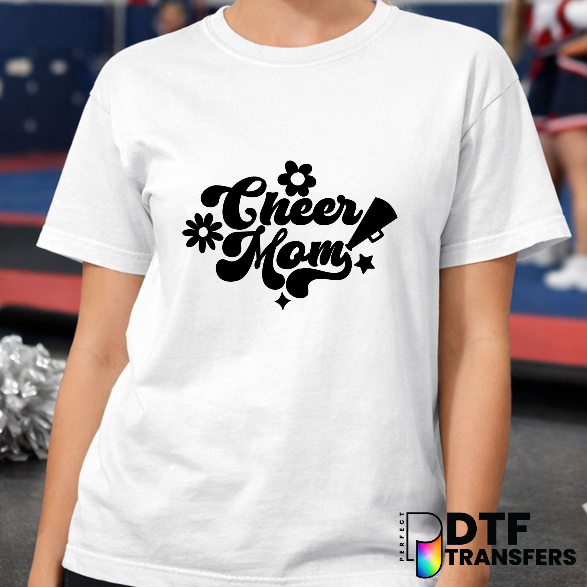 Cheer Mom Retro Script – Cheerleading DTF Transfer