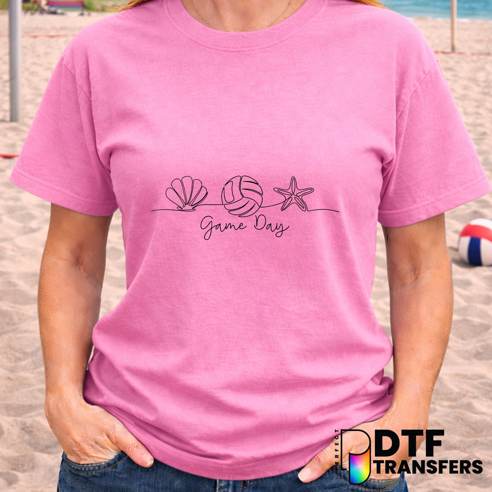 GAME DAY VOLLEYBALL SHELLS SUMMER – Volleyball DTF Transfer