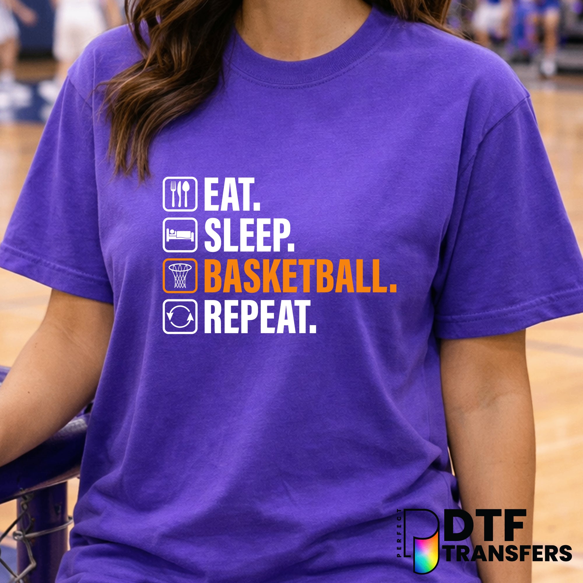 Eat Sleep Basketball Repeat – Basketball DTF Transfer
