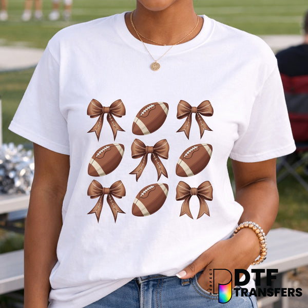 Bow Stack Football Coquette – Football DTF Transfer