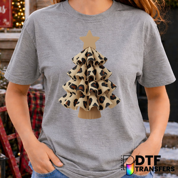 Christmas Tree Leopard Coquette – Christmas DTF Transfer