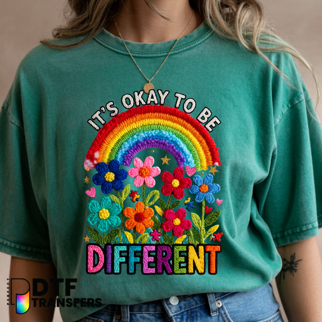 It's Okay To Be Different Rainbow – Special Education DTF Transfer