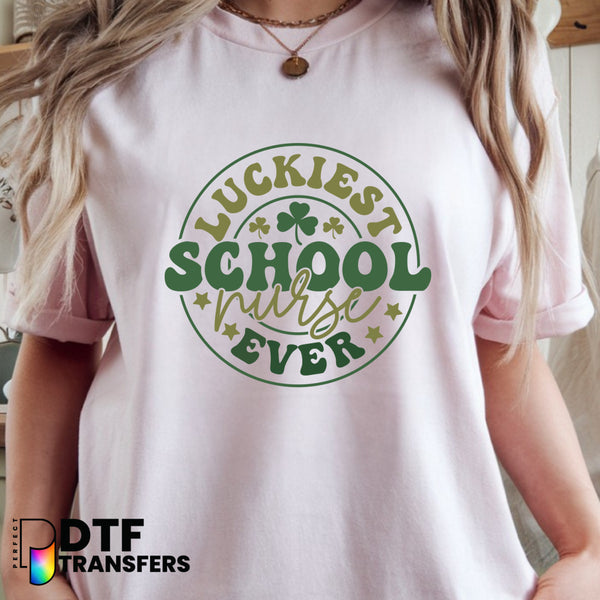 Luckiest School Nurse – School Nurse DTF Transfer