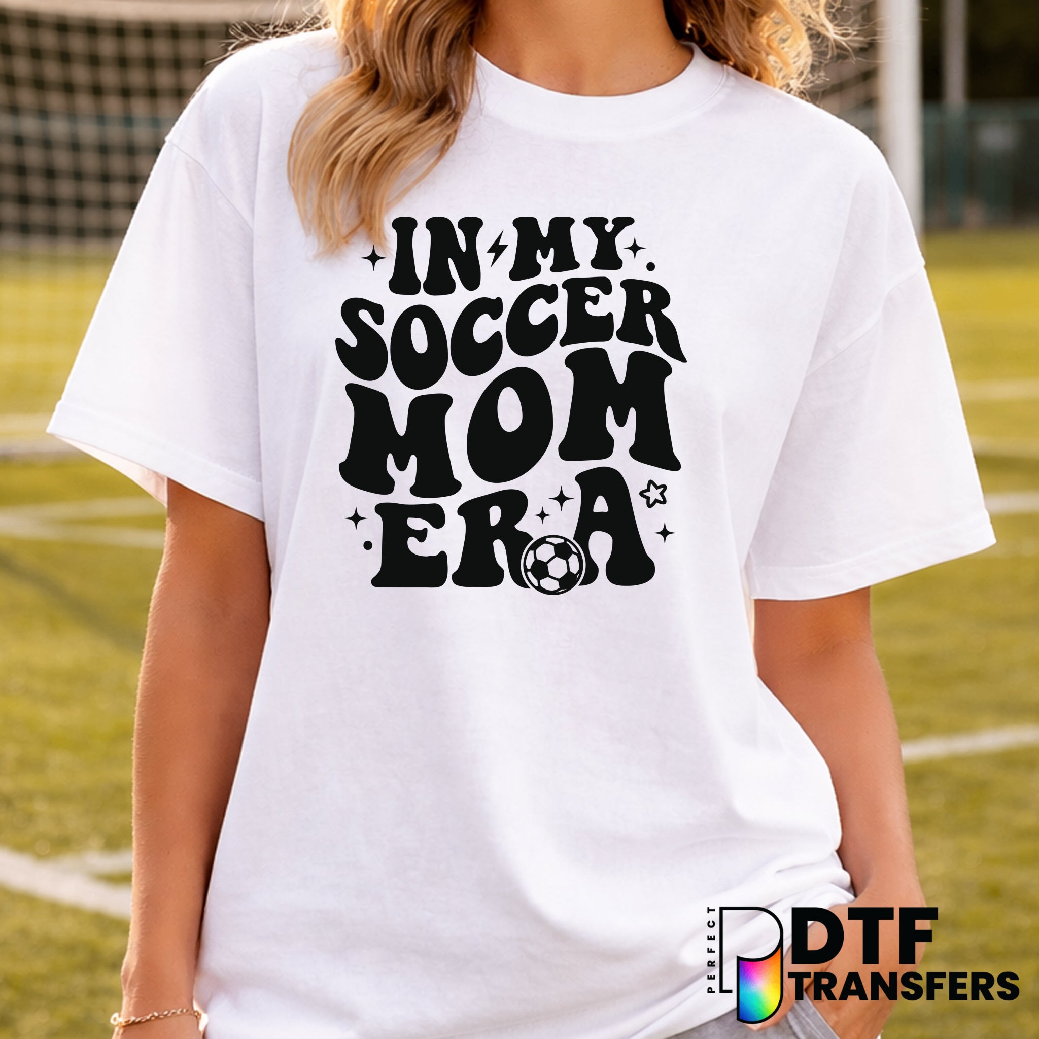 In My Soccer Mom Era – Soccer DTF Transfer