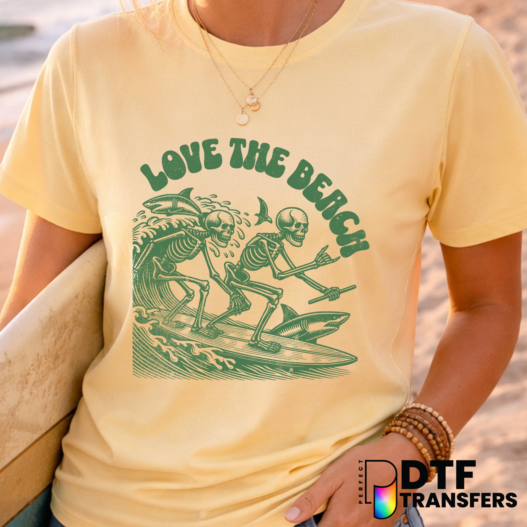 Love The Beach – Surfing DTF Transfer