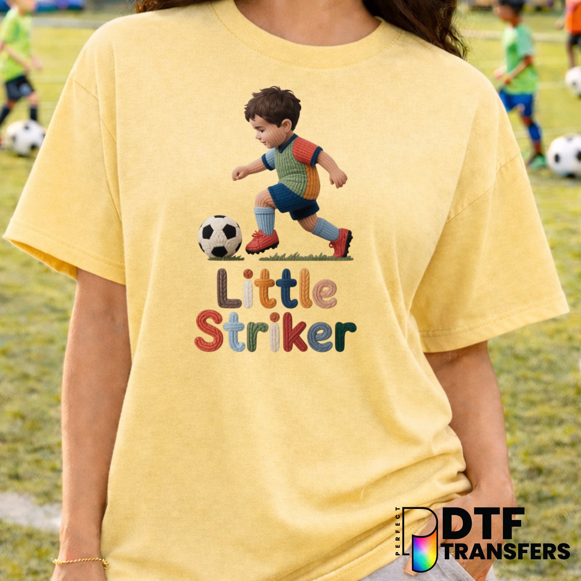 Little Striker Soccer – Soccer DTF Transfer