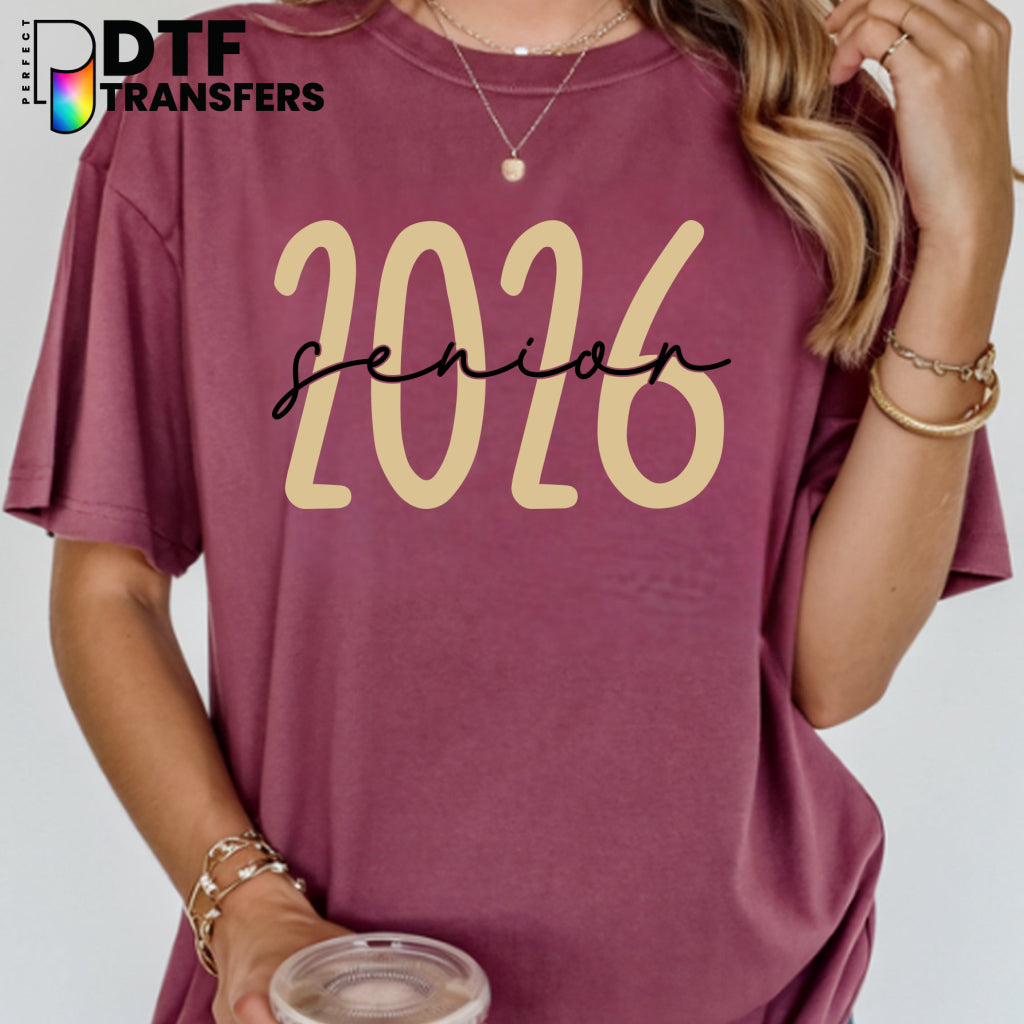Senior 2026 Gold  – Teacher DTF Transfer